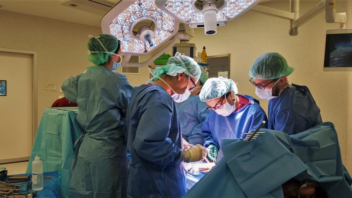 Una intervención quirúrgica en el Hospital Universitari de Bellvitge de L'Hospitalet de Llobregat.