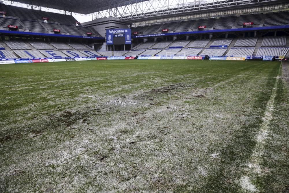 Estado del cesped del estadio Carlos Tartiere