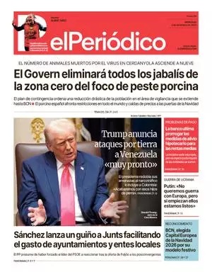 La portada de EL PERIÓDICO del 3 de diciembre de 2025