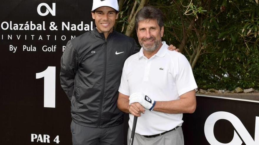 Nadal aventaja a Olazábal en su torneo solidario