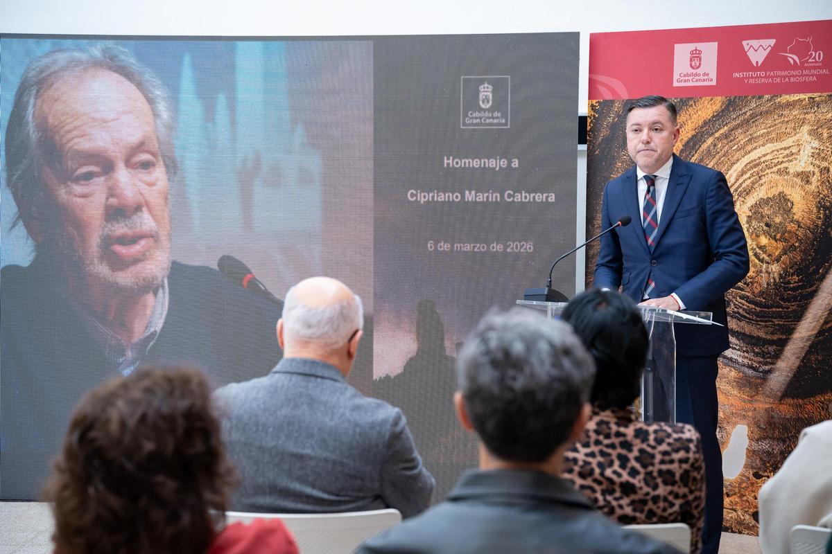 Homenaje del Cabildo de Gran Canaria a Cipriano Marín Cabrera