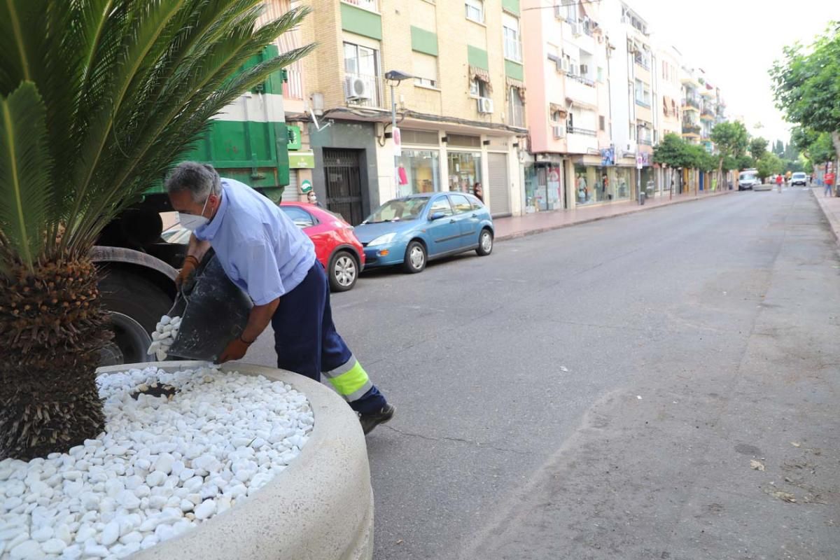 Preparativos para peatonalizar la Viñuela