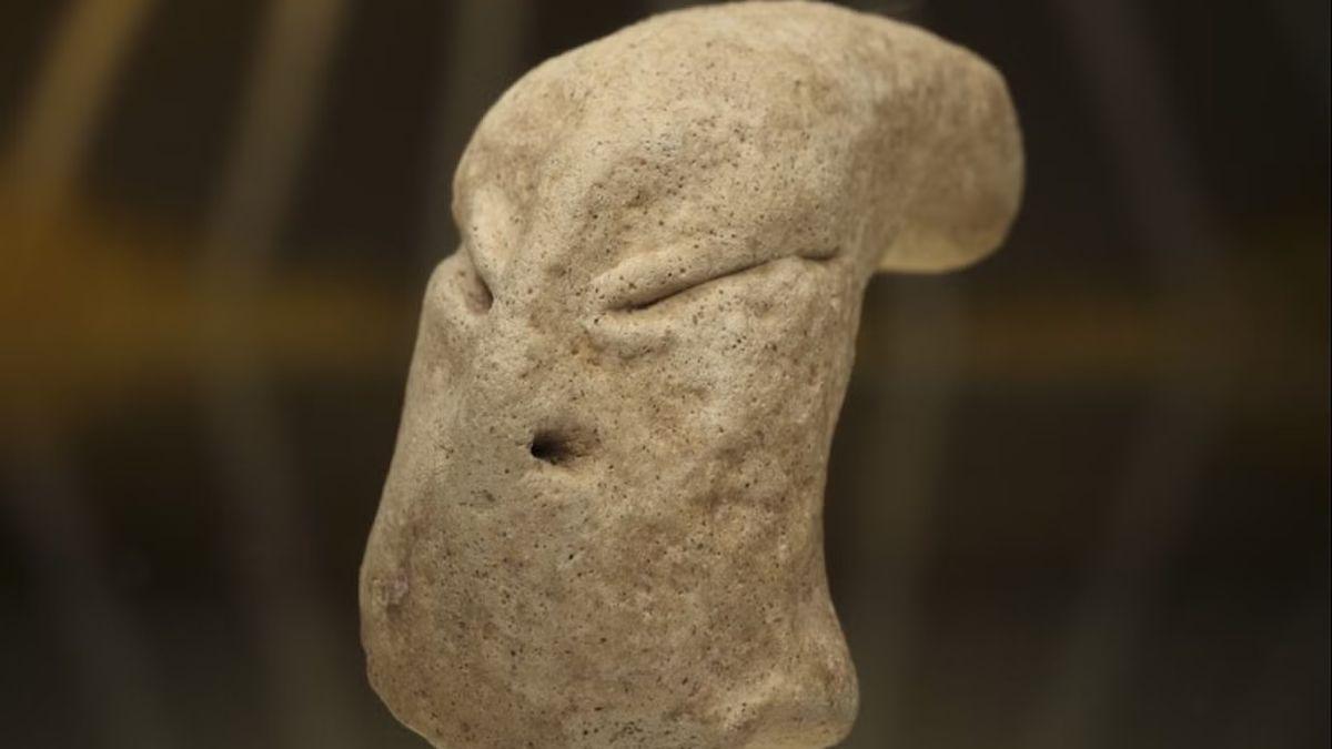 Una de las extrañas cabezas antropomórficas de Ubaid.
