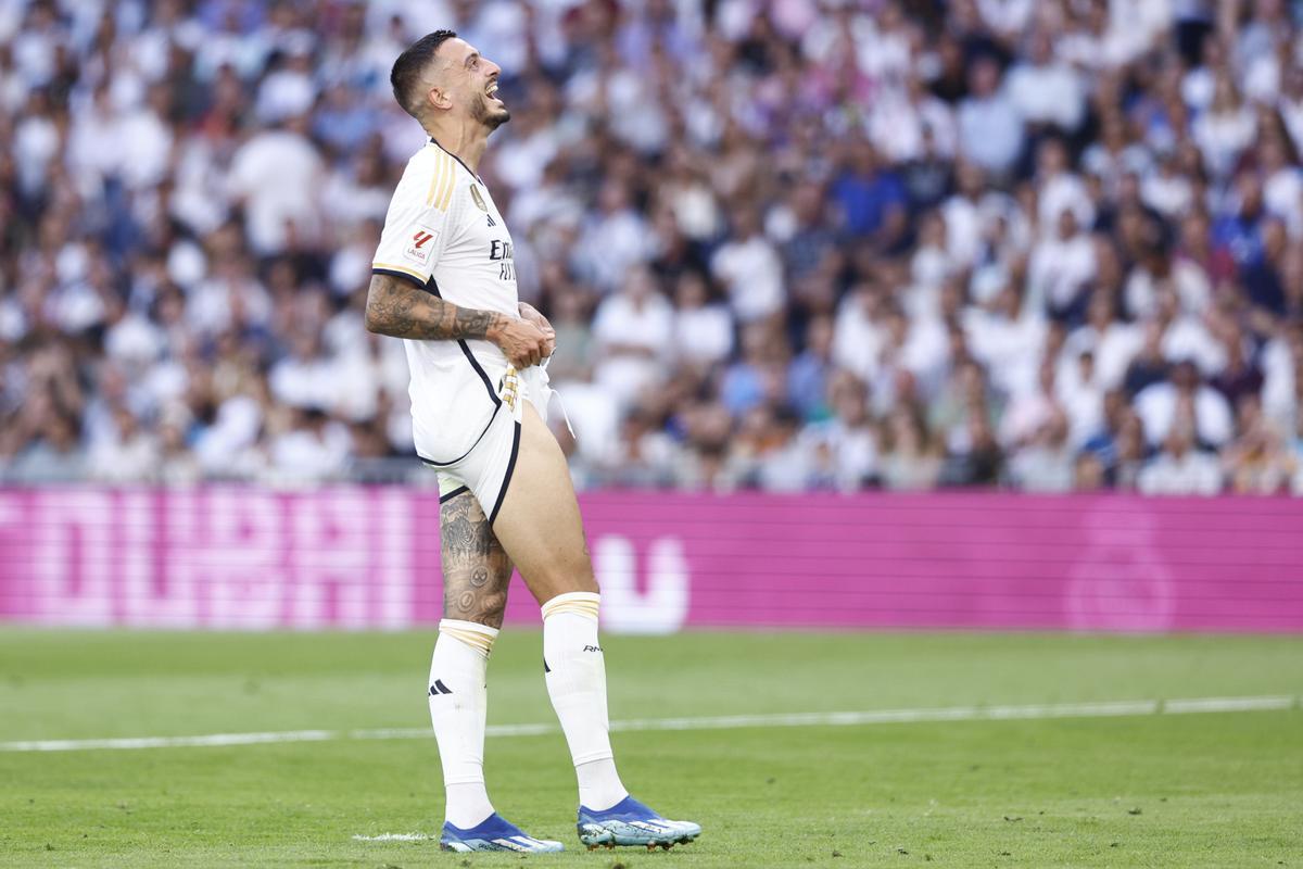 Joselu, delantero del Real Madrid.