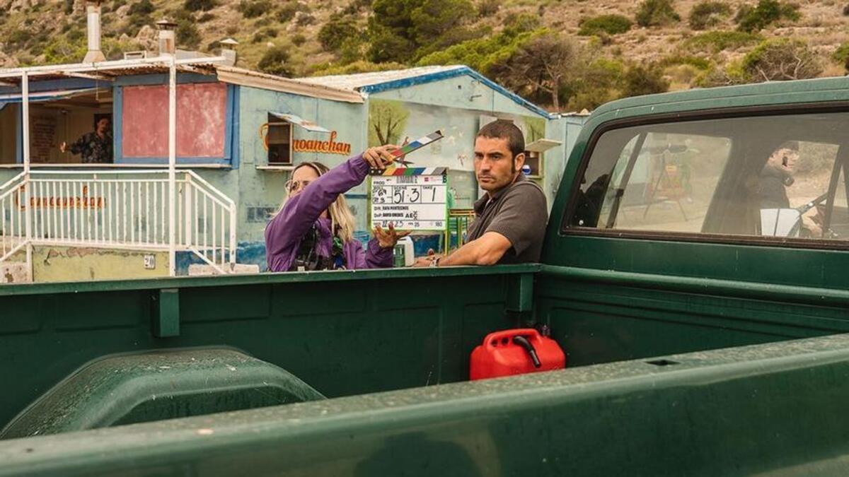 Álex García, durante el rodaje en la provincia de Alicante