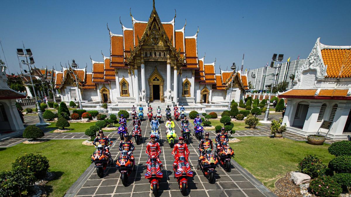 La parrilla de MotoGP 2025, al completo en la presentación oficial de Tailandia
