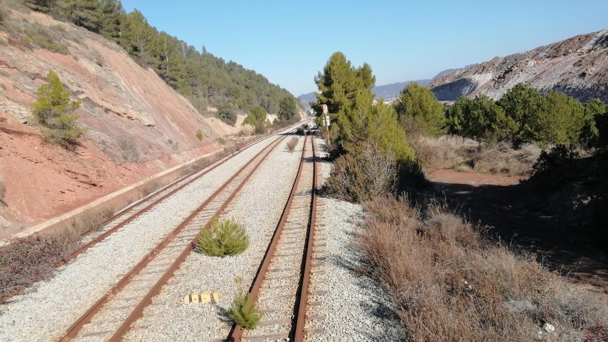 Via de la potassa a la Botjosa del ramal de Sallent, actualment en desús