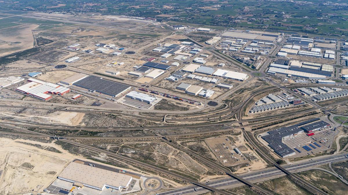 La Plataforma Logística de Zaragoza (Plaza), a vista aérea.