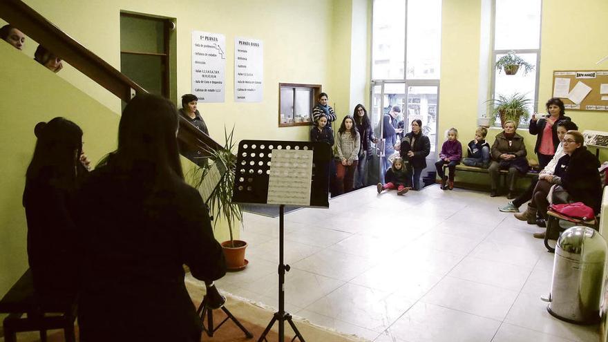 Una jornada de audición en el conservatorio de Ponteareas. // A.H.