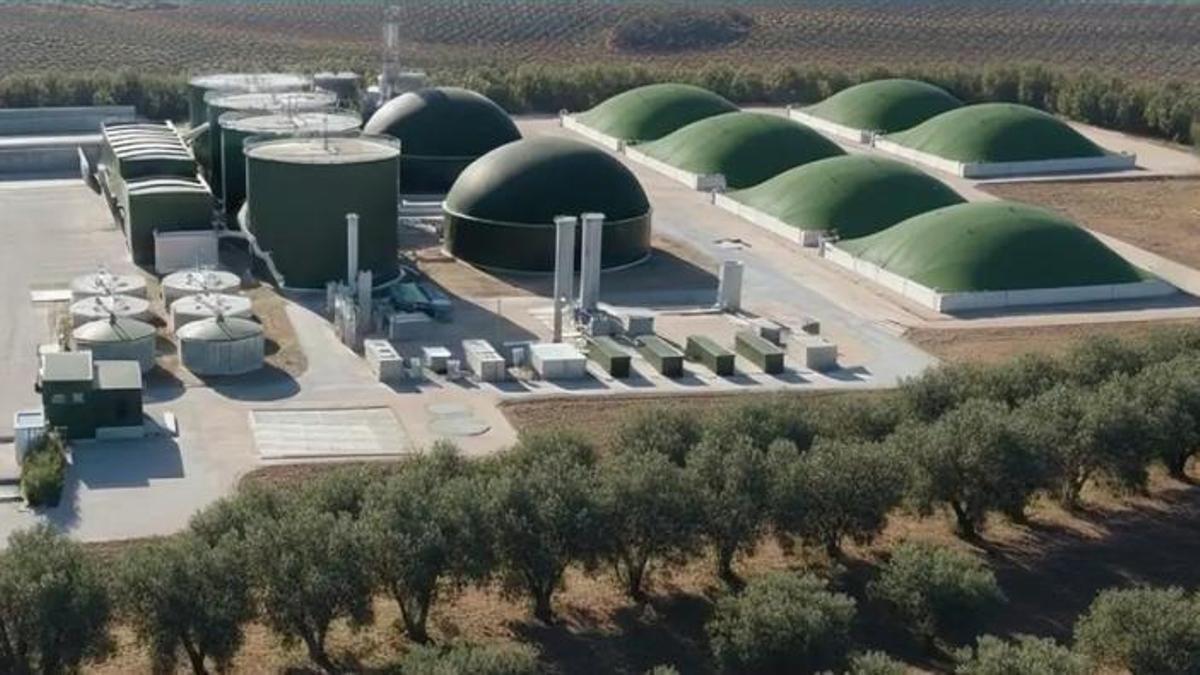 Recreación de la planta de biogás de Baena, según una imagen de los promotores.