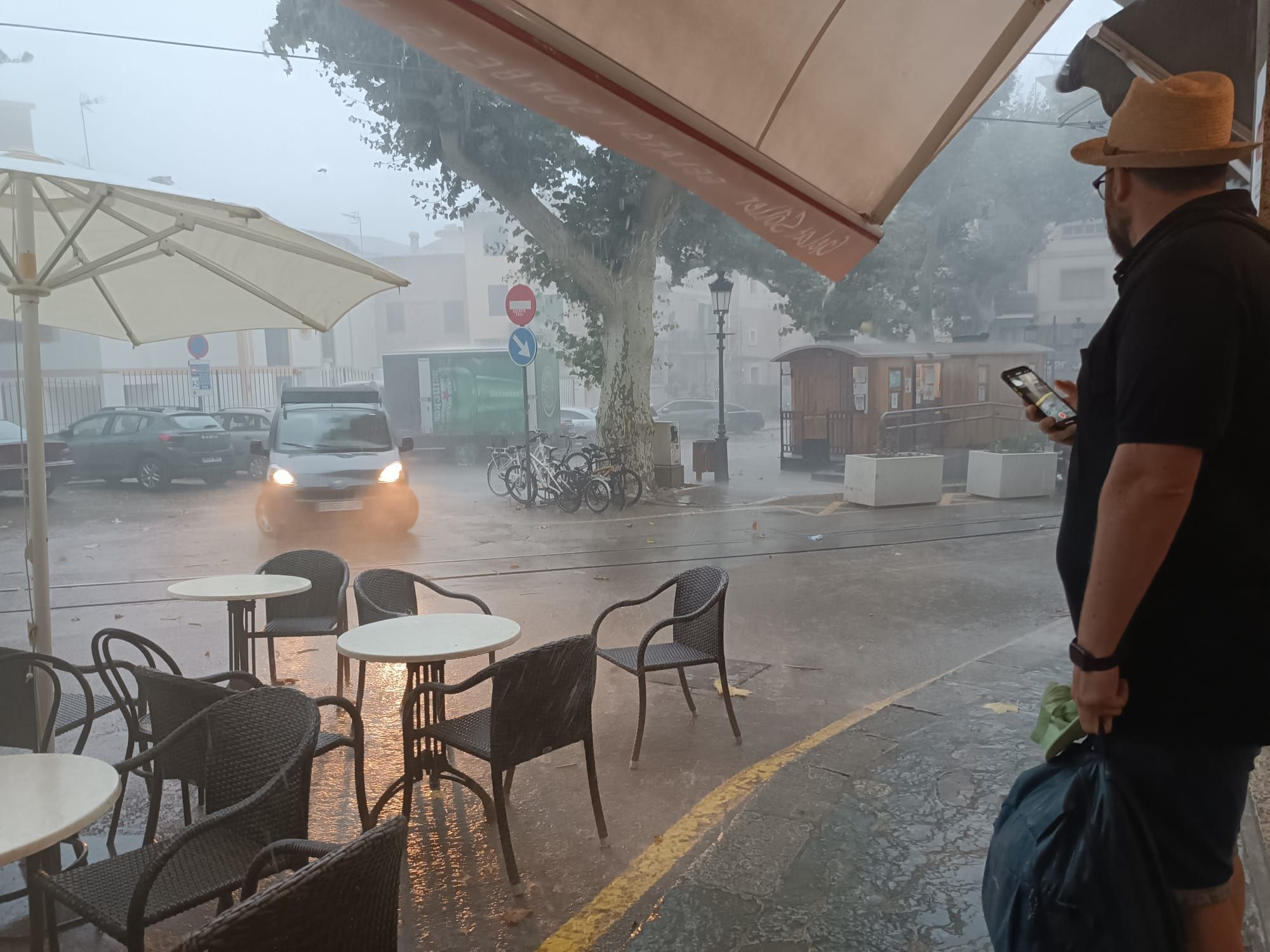 Tormentas en Mallorca: Las lluvias descargan en Sóller 50 litros en veinte minutos