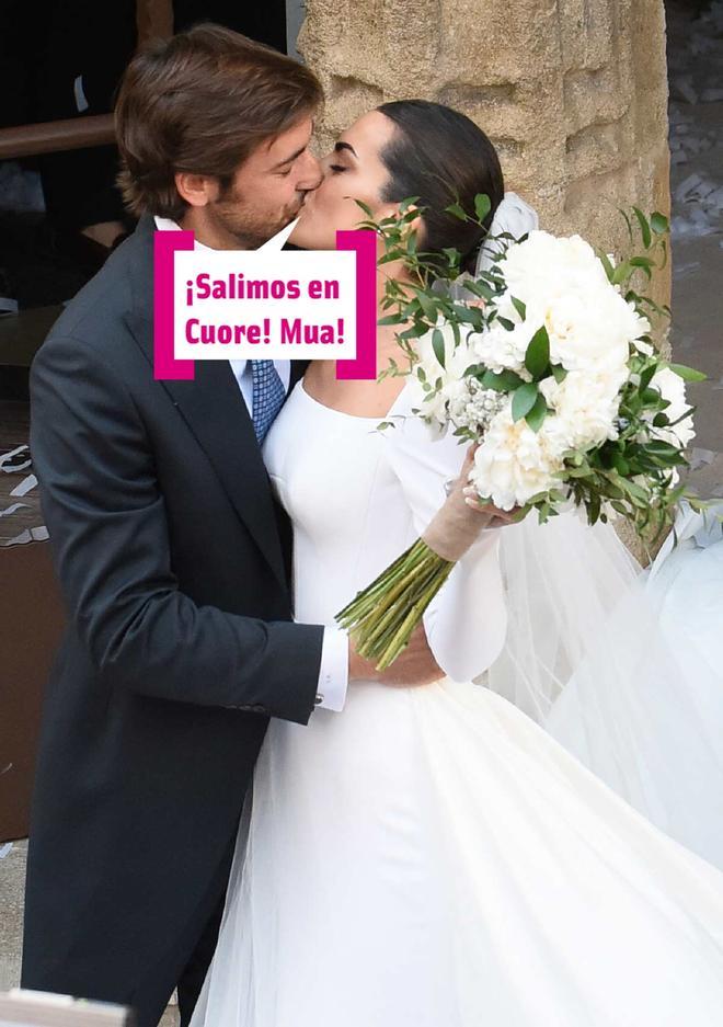 Marta Lozano y Lorenzo Remohi beso boda