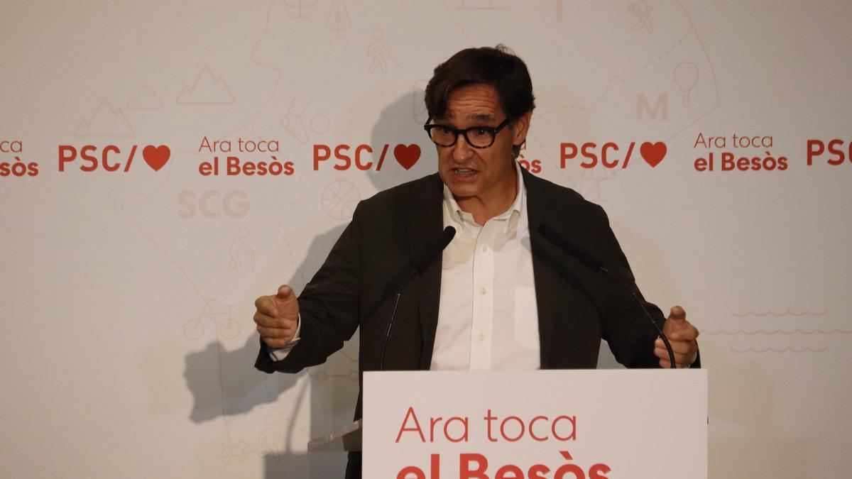 Salvador Illa, durante su intevención.