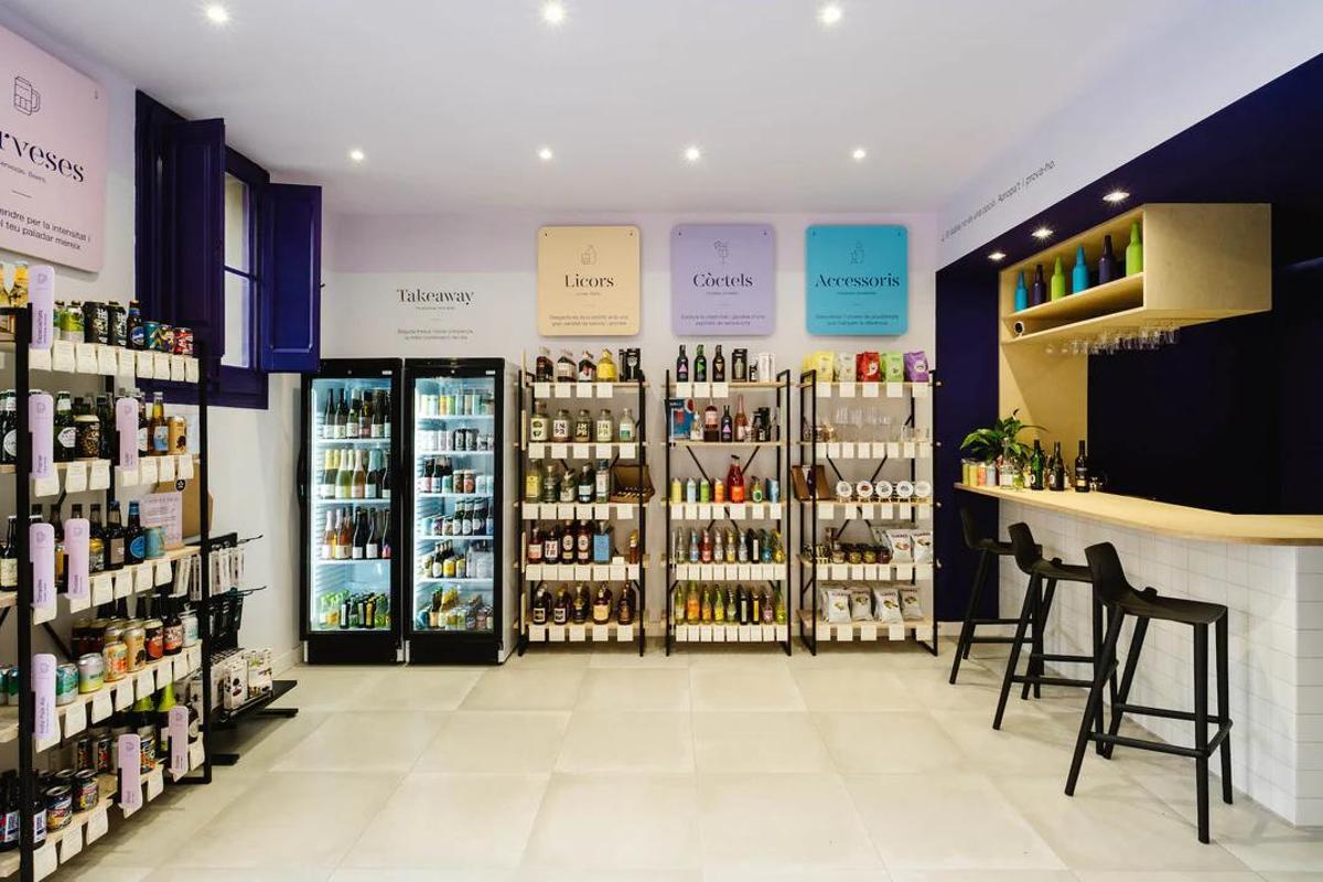 Tienda de bebidas y vinos sin alcohol.
