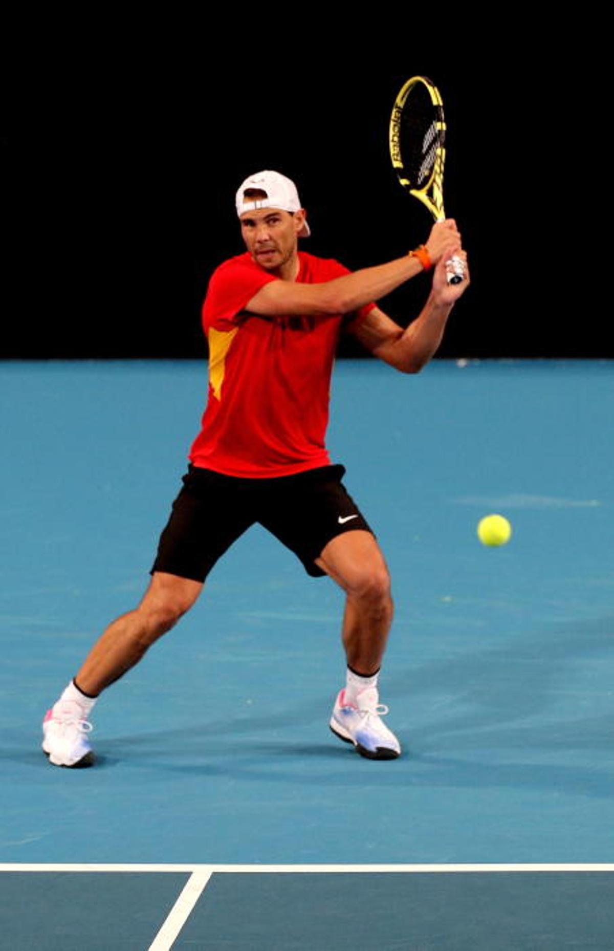 Entrene Rafa Nadal y Bautista en Australia para Co