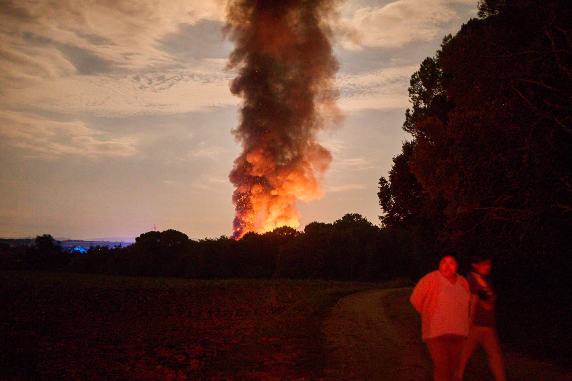 Incendi a la deixallaria EcoGirona de Vilobí d´Onyar