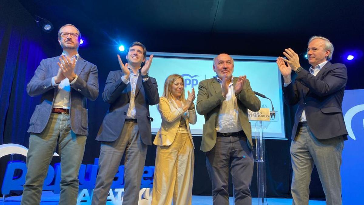 Javier Maroto, Ramón Celma, Ana Alós, José Manuel Aranda y Jorge Azcón.