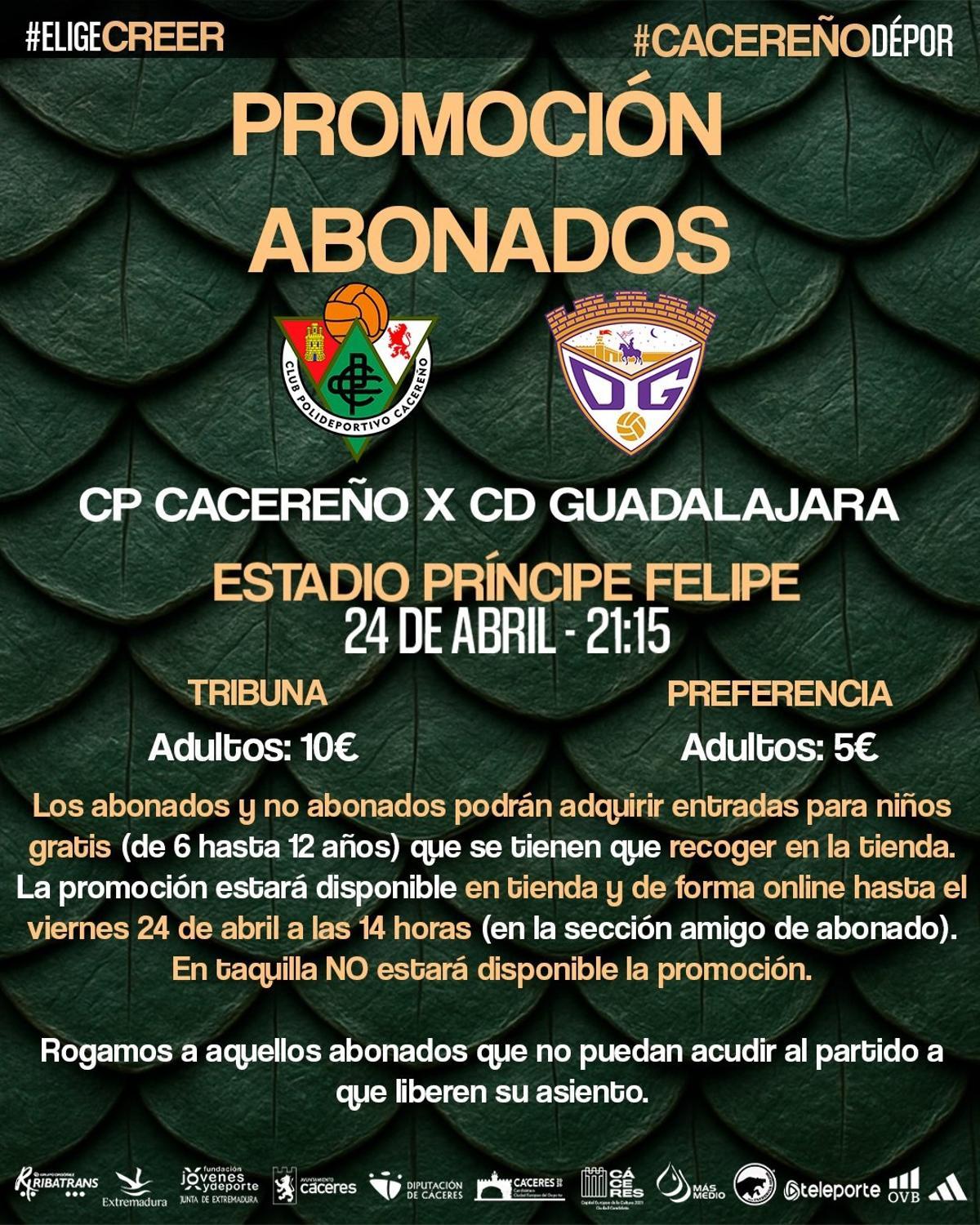 Cartel de la promoción del Cacereño.