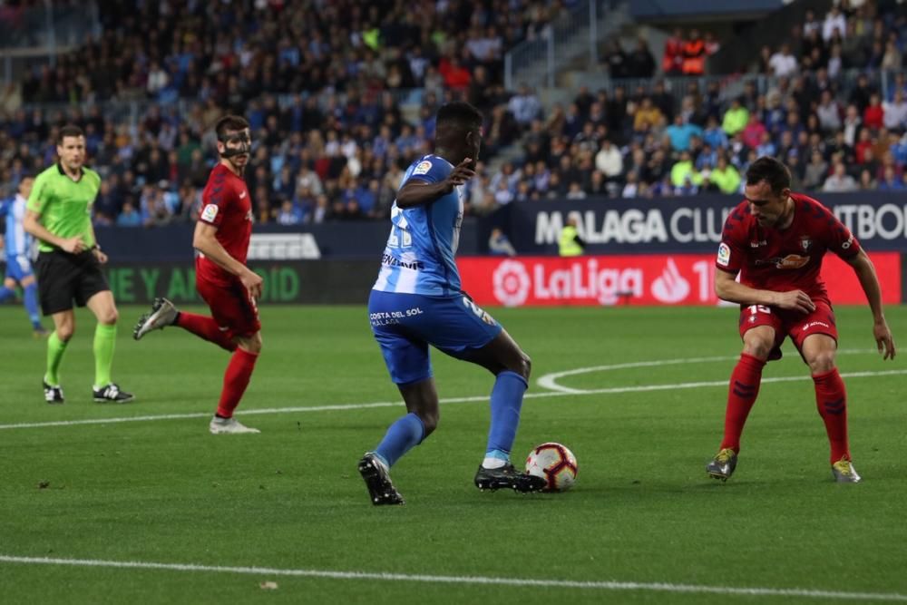 El Málaga se adelantó, perdonó y desapareció en una segunda mitad donde vio como el Osasuna remontaba para llevarse el choque