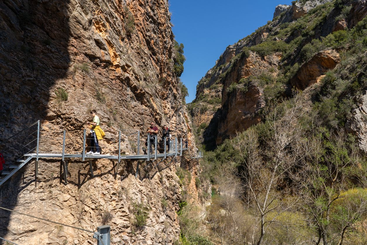 Las pasarelas de Alquézar entre barrancos
