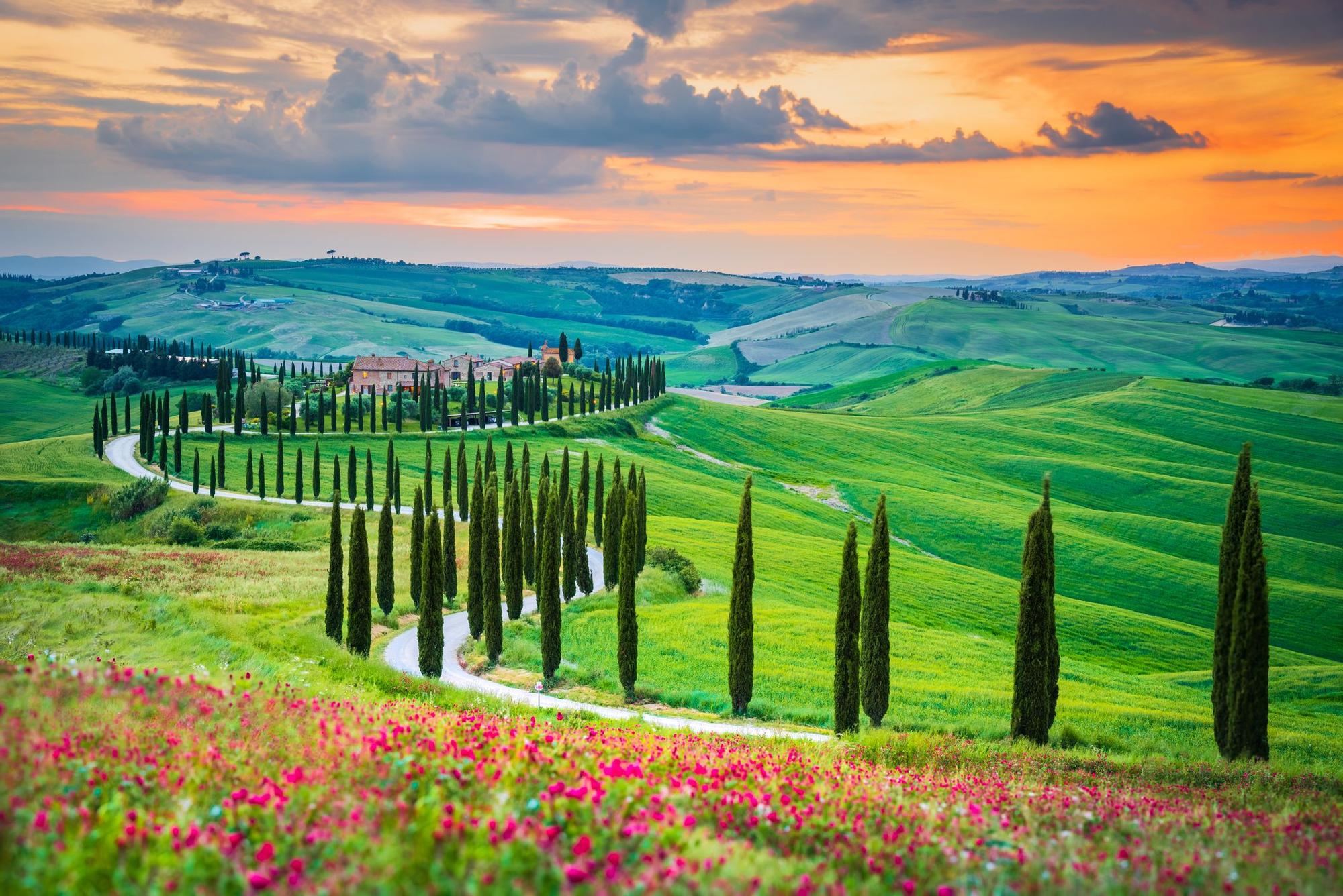 La Toscana es sinónimo de buena vida: paisajes idílicos, rica gastronomía y termas de ensueño