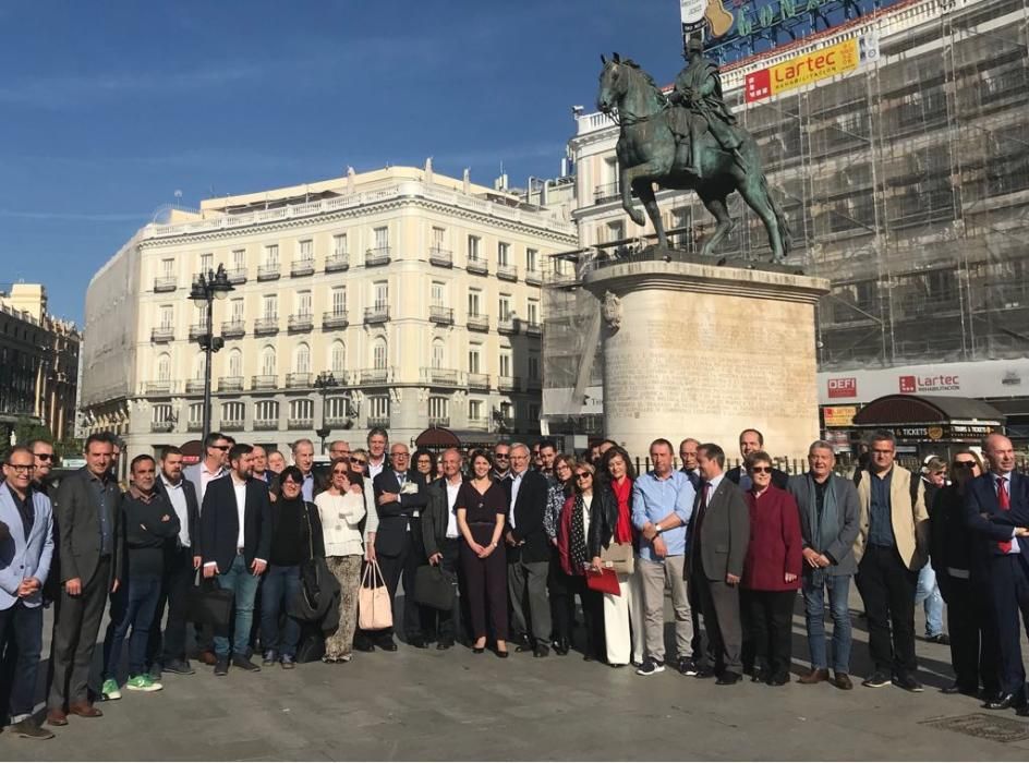 Marcha de los alcaldes por el transporte