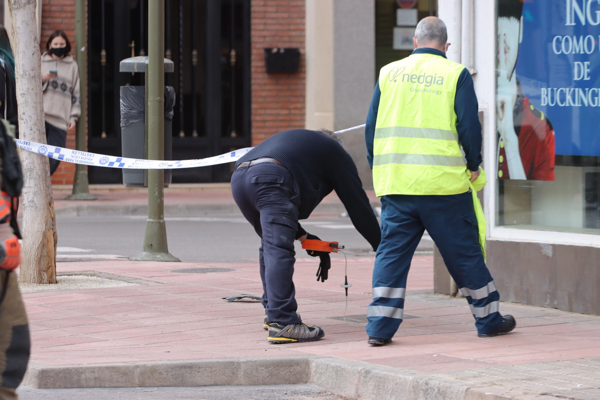 Susto en Castelló por una fuga de gas tras un accidente