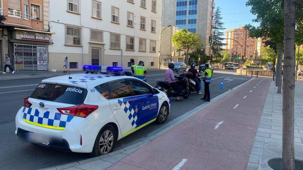 Control intensivo de la Guàrdia Urbana de Lleida