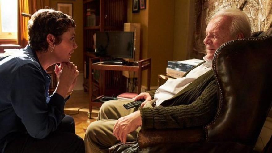 Una de las escenas de &#039;El padre&#039;, con Olivia Colmean y Anthony Hopkins.