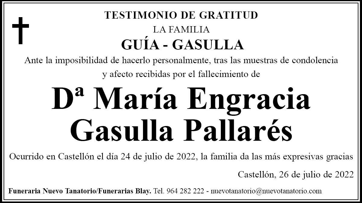 Dª María Engracia Gasulla Pallarés