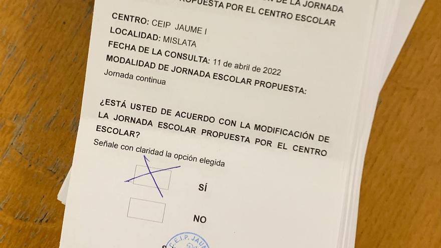 “Es injusto que no votar, sea igual que un “no” a la jornada continua”