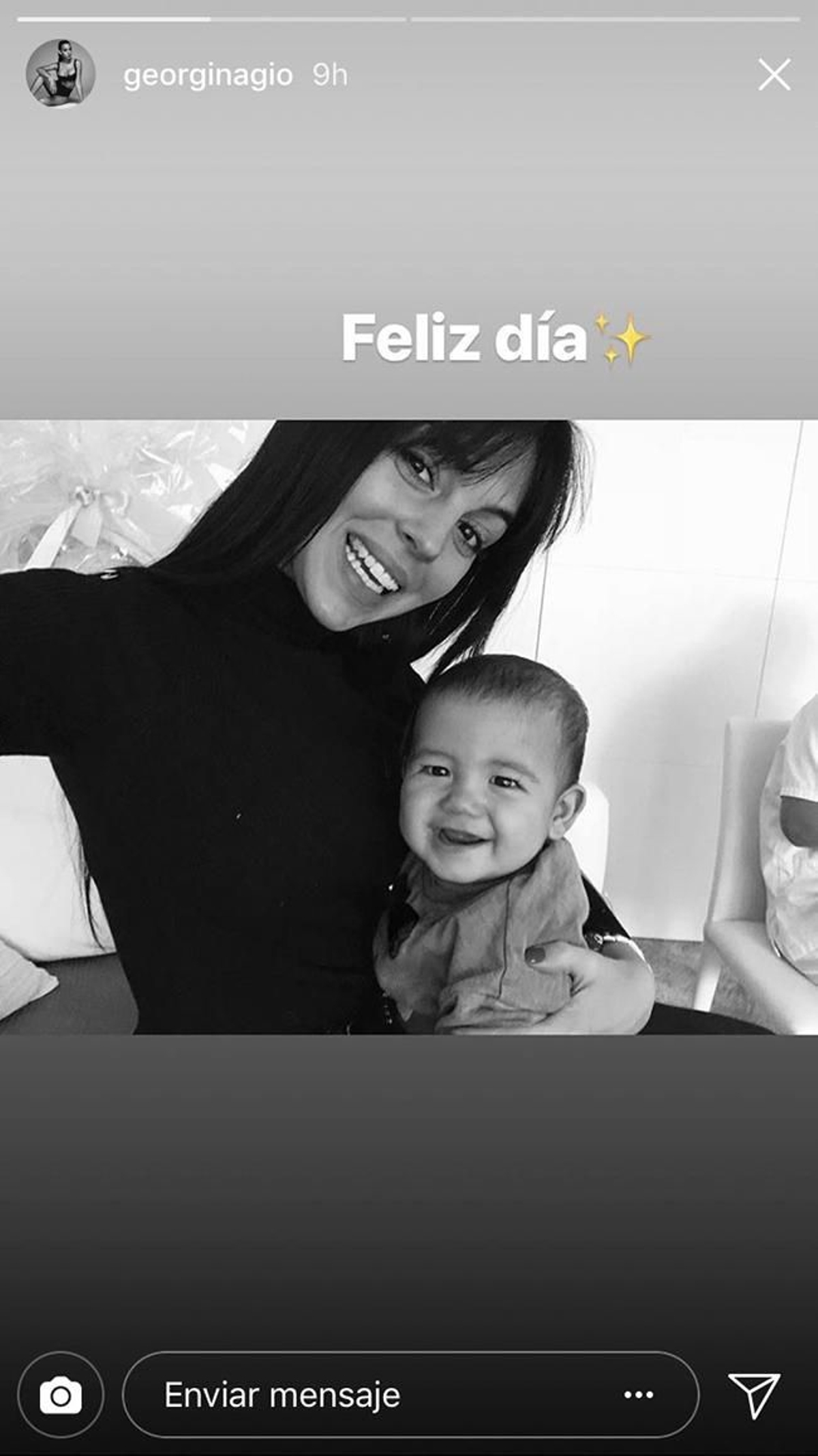Georgina Rodriguez en Instagram mostrándonos a los pequeños de la casa