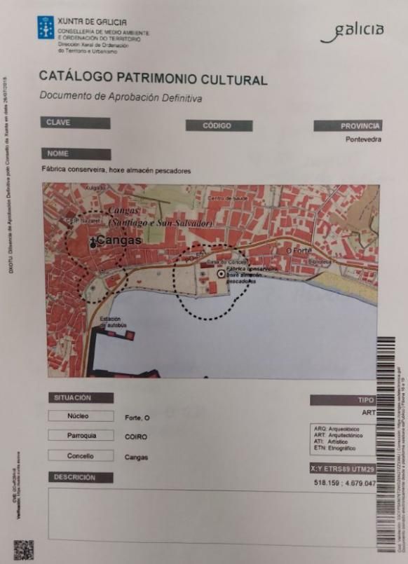 Documento de catalogación de las naves de Ojea | // SANTOS ÁLVAREZ