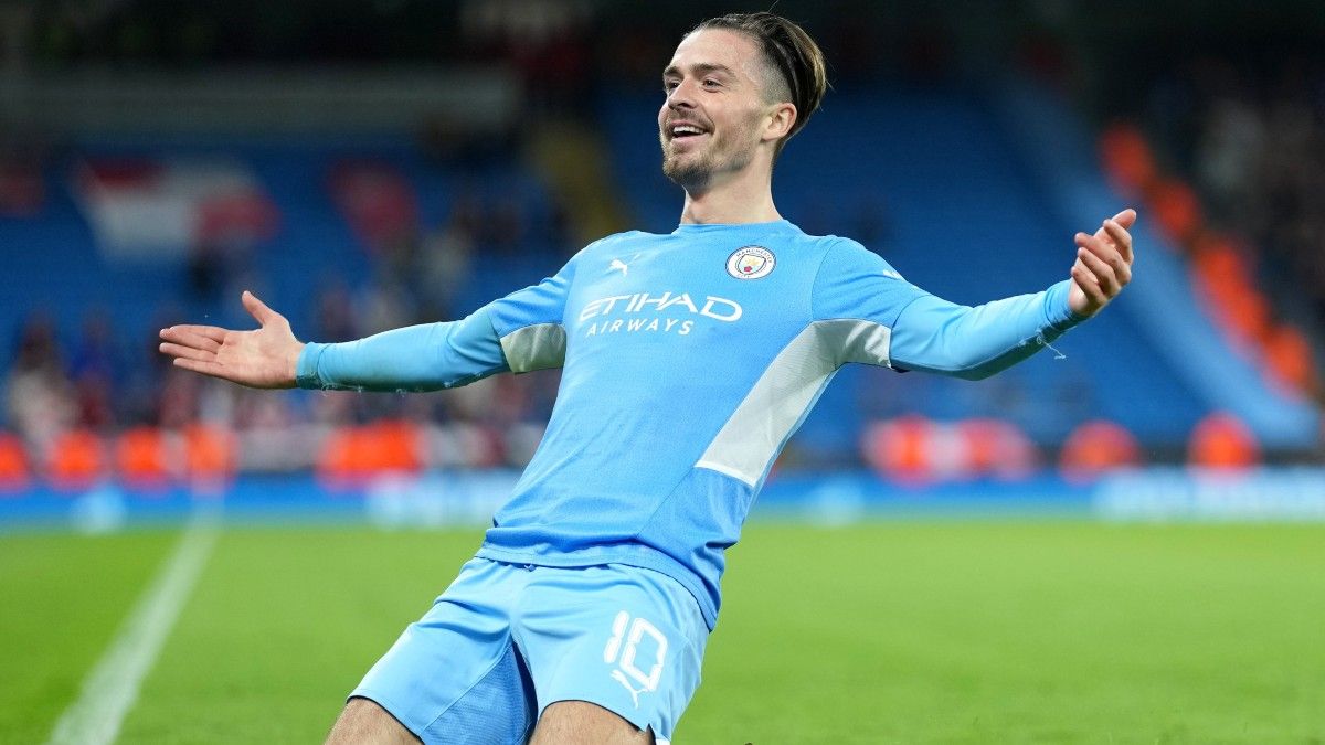 Grealish, celebrando un gol