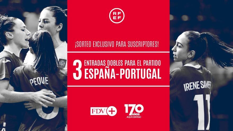 Sorteo de 3 entradas dobles para el partido de fútbol sala España-Portugal