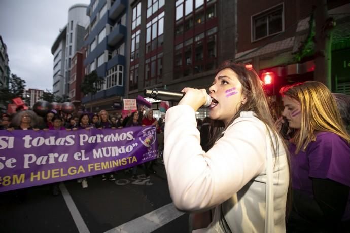 08.03.19. Las Palmas de Gran Canaria. Manifestación Día de la Mujer 8M. Foto Quique Curbelo