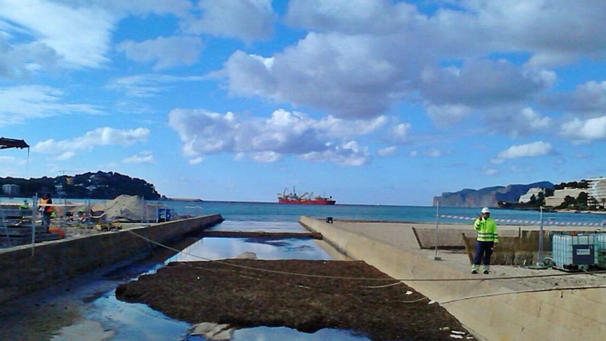 Imagen de archivo de las obras del cable eléctrico entre Mallorca y Eivissa. | D.I.