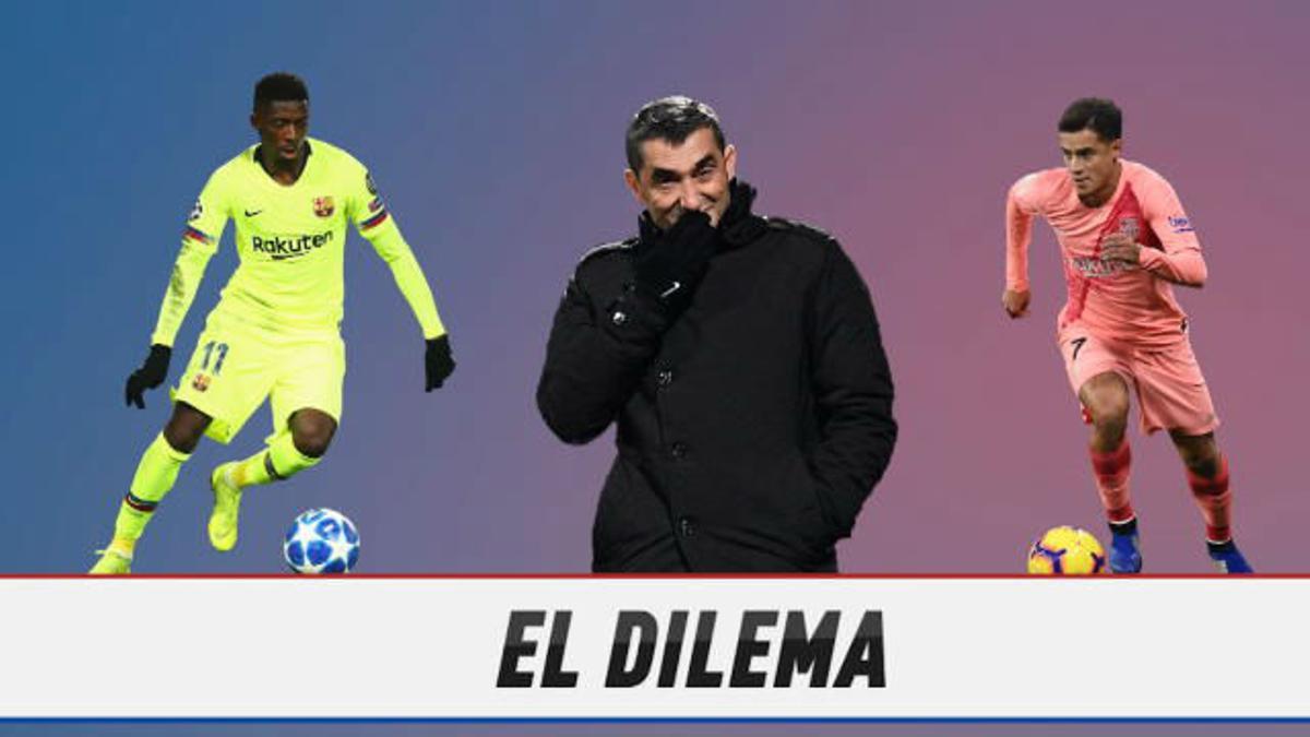 El gran dilema de Valverde: ¿Coutinho o Dembélé?