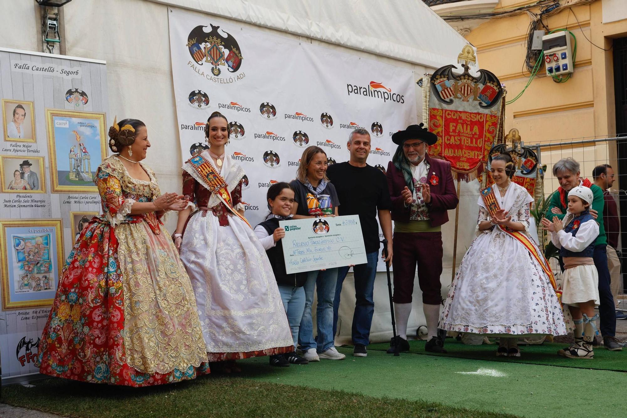 Homenaje de la Falla Castellón-Segorbe al deporte paralímpico