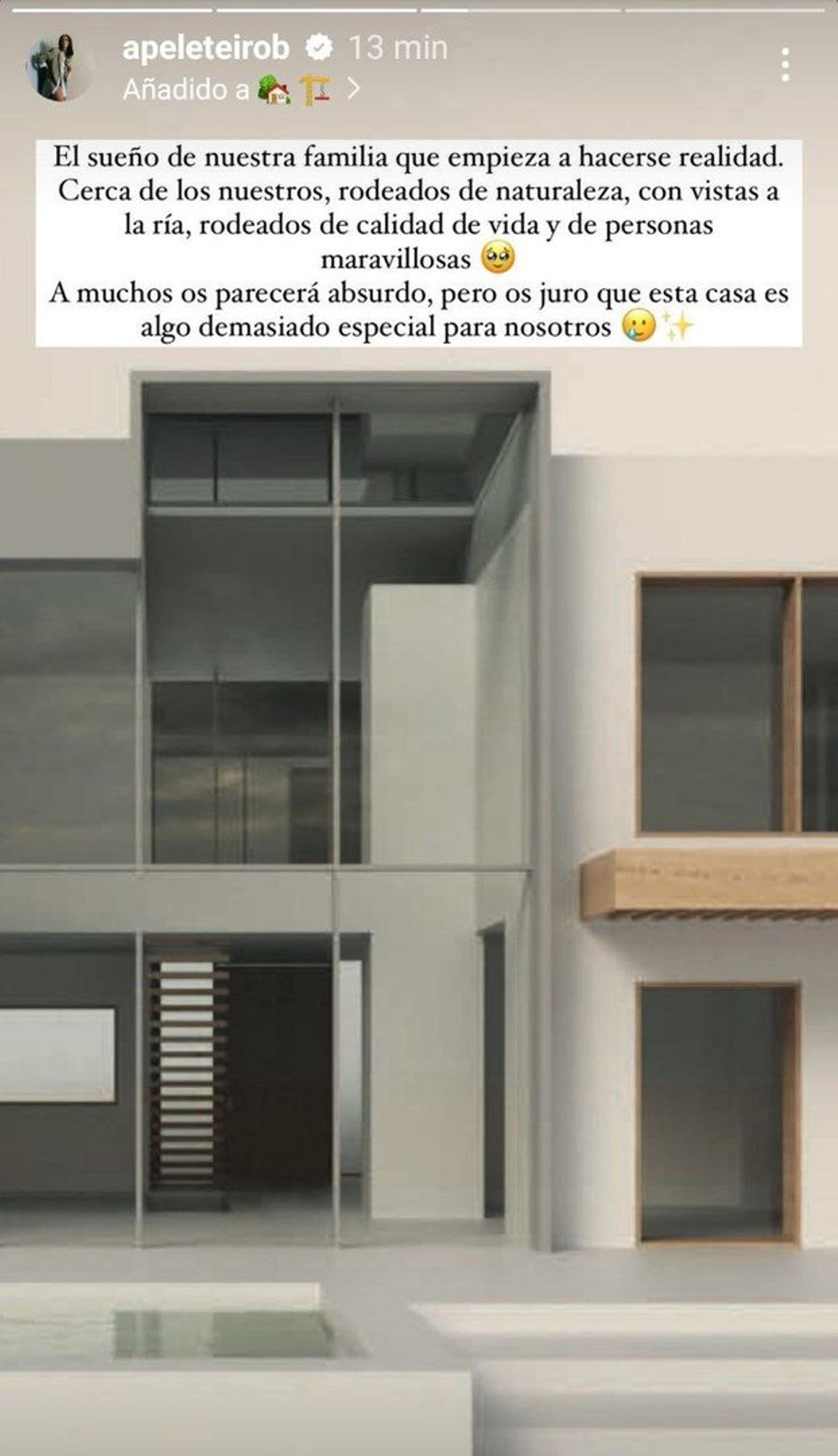 Ana Peleteiro comparte su emoción por la construcción de su nueva casa.