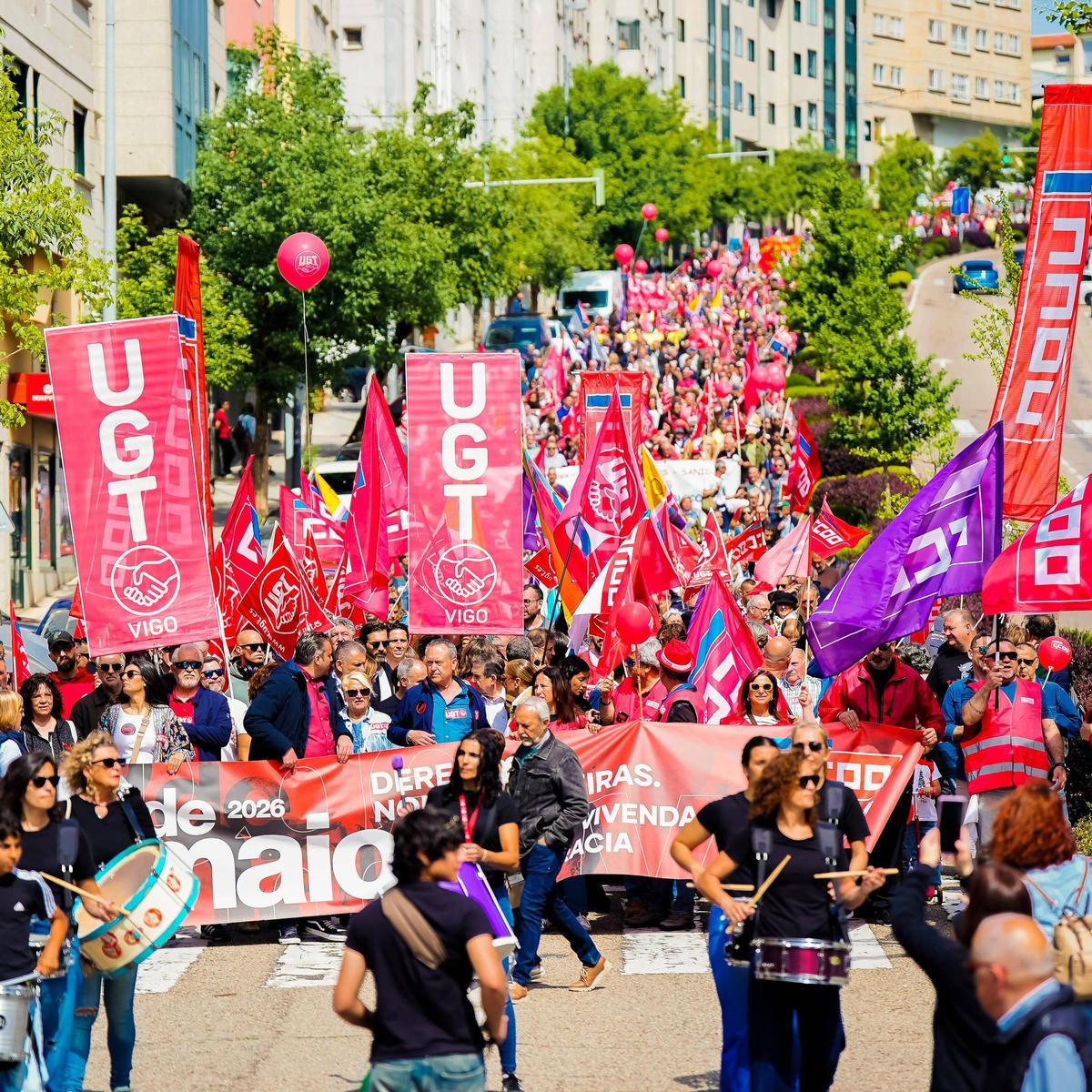 Primero de Mayo en Vigo: por la paz, mejores salarios y vivienda digna