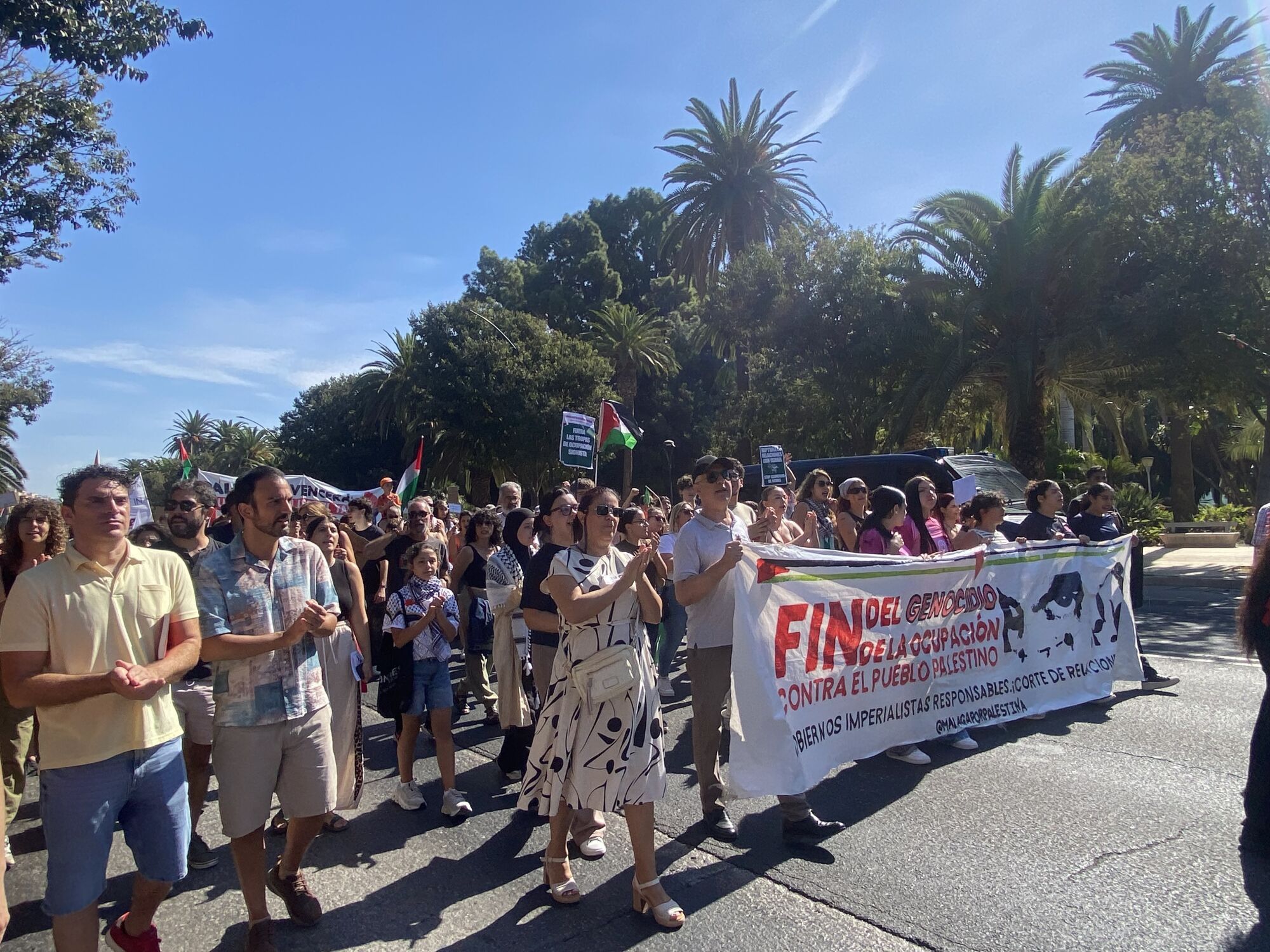 Manifestación en Málaga en favor del pueblo palestino
