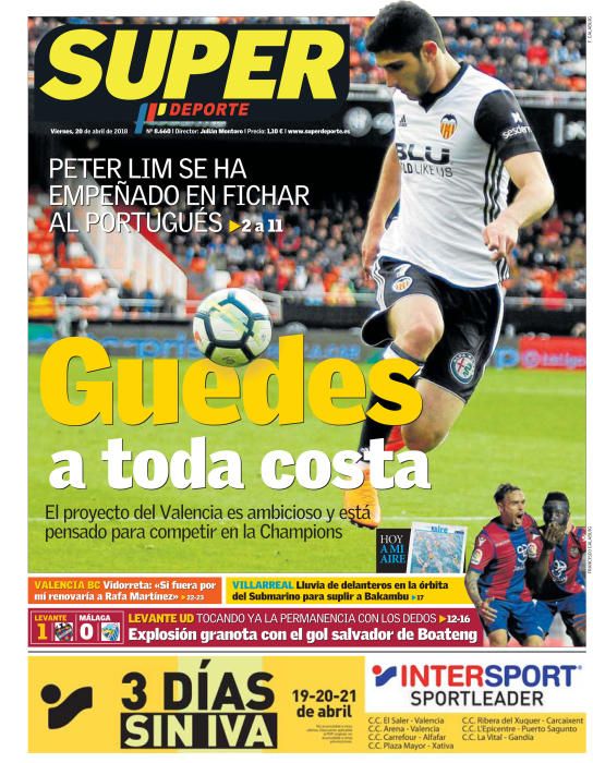 Portadas deportivas viernes 20 de abril