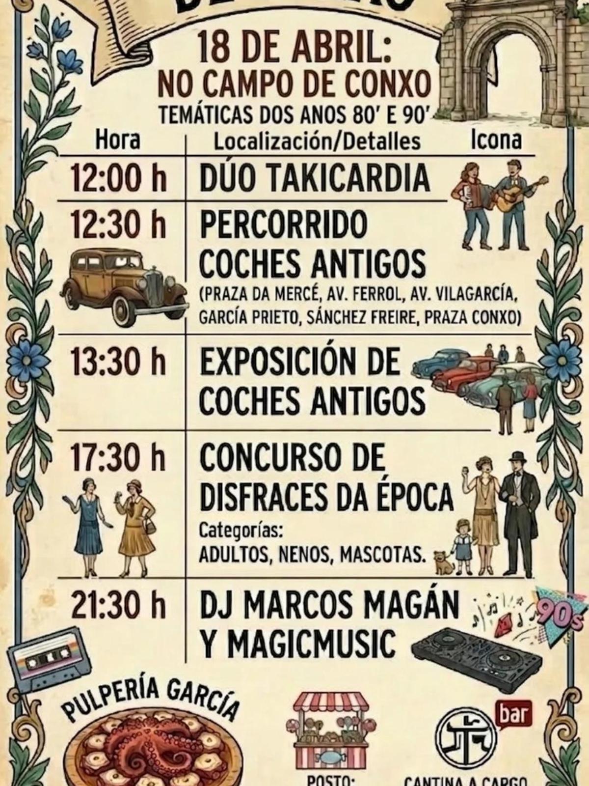 Cartel de las fiestas patronales de Conxo