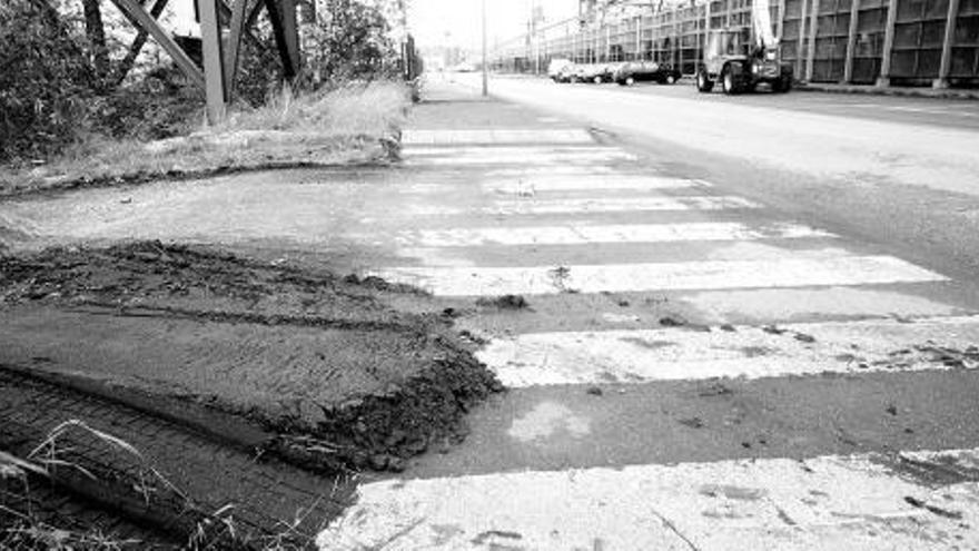 Estado que presenta la avenida del Zinc.