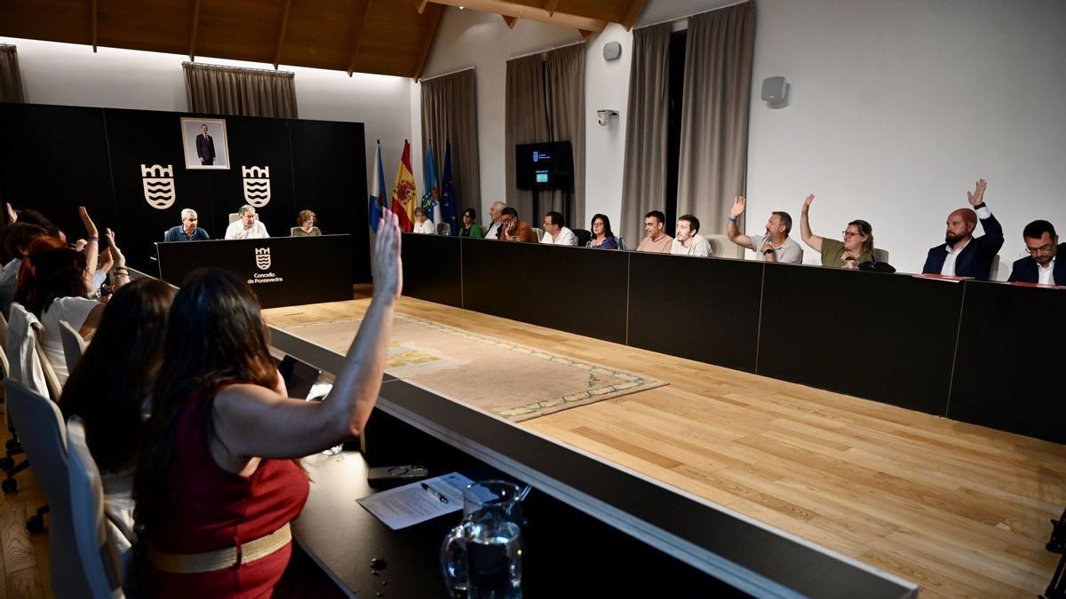PP y PSOE votando en contra del Plan de Igualdad municipal.