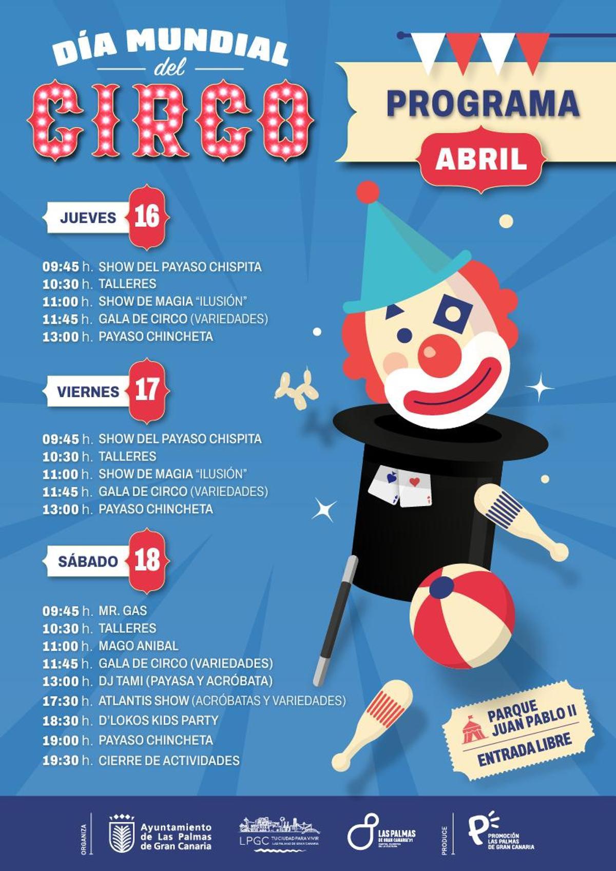 Programa en la ciudad por el Día Mundial del Circo