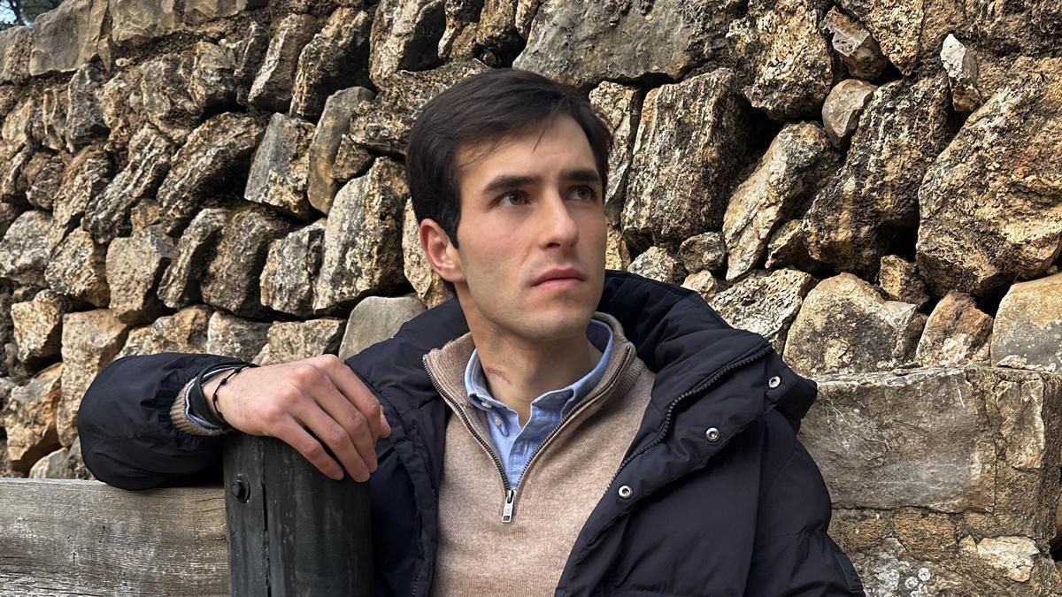 Samuel Navalón, en la placita de toros que hay en la Ermita de la Virgen del Rosario de Ayora