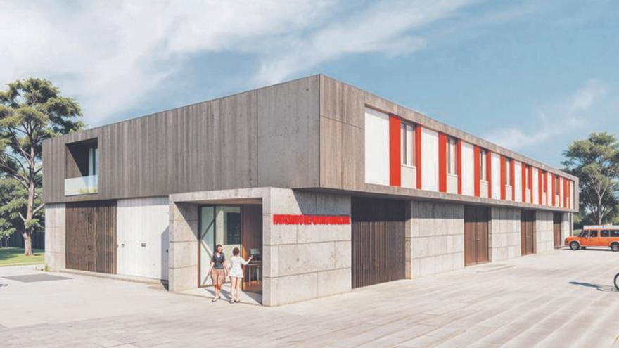 Recreación del futuro edificio en Las Mestas. |