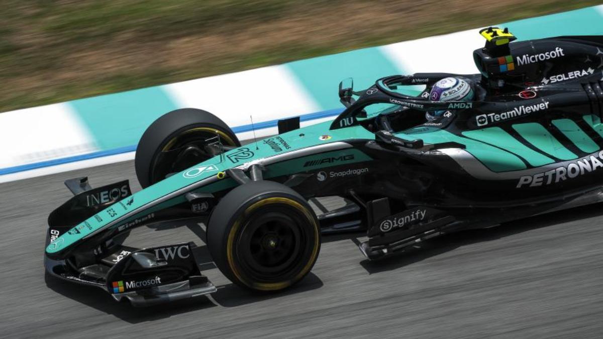 Kimi Antonelli, durante la primera sesión de ensayos libres en Sepang